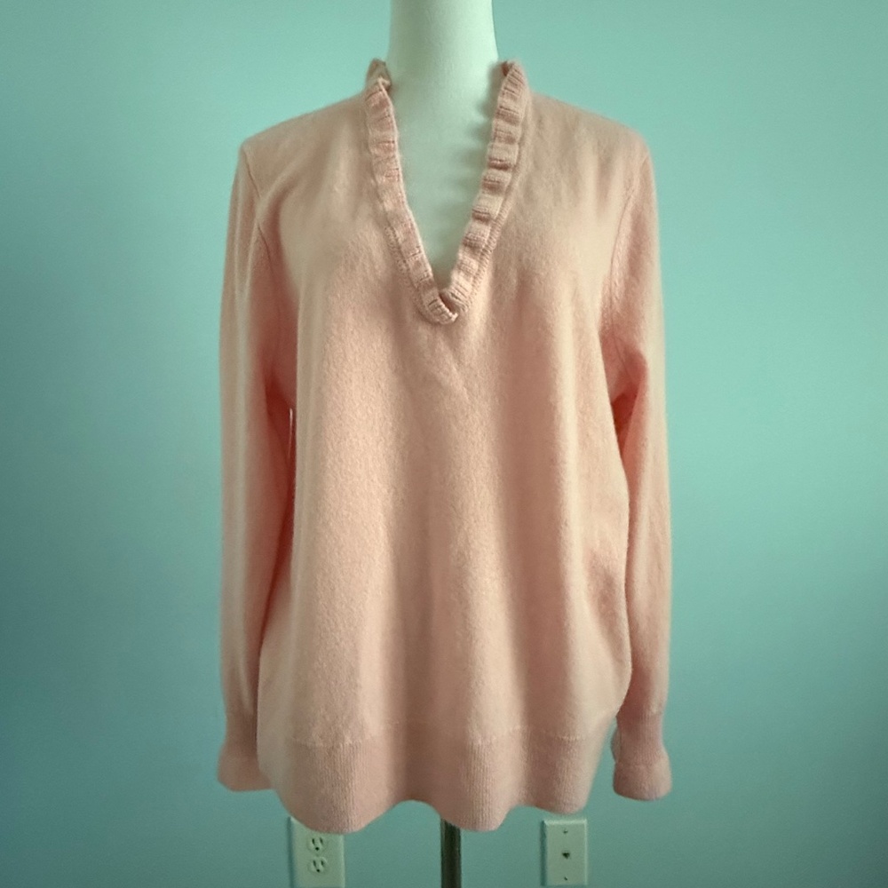 Sundance Gisella 100% Cashmere Pink Sweater Size XL - Picture 2 of 11